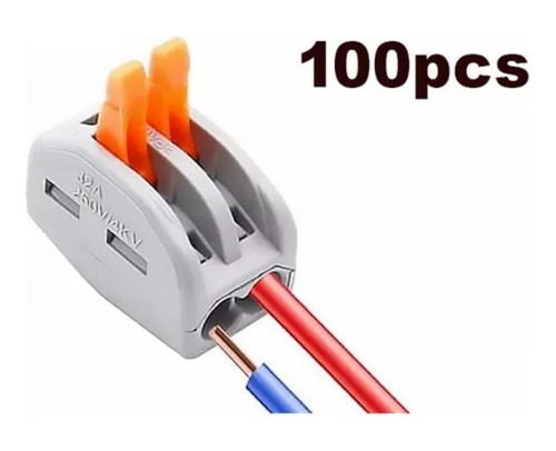 Set 100 Conectores De Cable Compactos Eléctrico Rápido Tipo