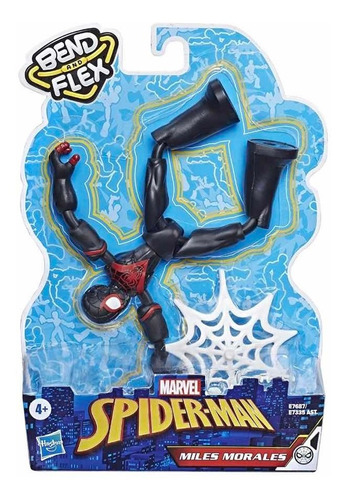 Muñeco Spiderman Miles Morales Ben & Flex Marvel 15 Cm 