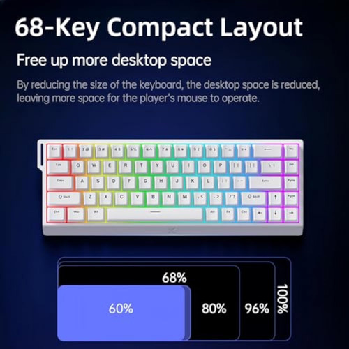 Teclado Rgb De Eje Magnético Para Juegos Mchose Ace 68, Inte