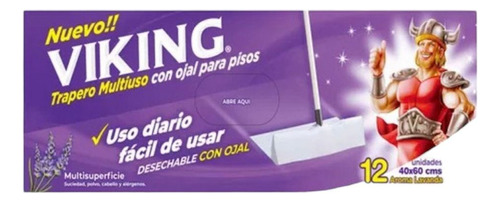 Trapero Humedo Multiuso Viking 12 Und Con Ojal Lavanda