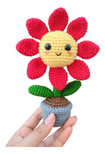 Flor Decorativa A Crochet, Centro De Mesa