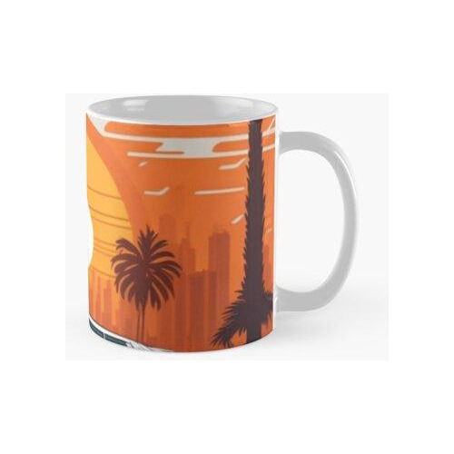 Taza Ford Gt40 Retro - Ciudad Y Atardecer Calidad Premium