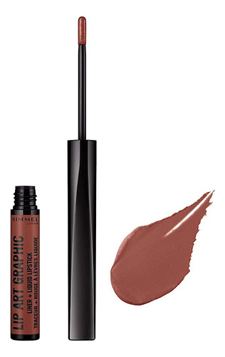 Labial Rimmel London Lip Art Graphic Color Violeta Claro