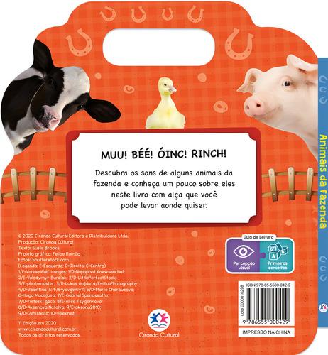 Animais da fazenda, de Brooks, Susie. Lendo por aí Editorial Ciranda Cultural Editora E Distribuidora Ltda., capa mole em português, 2021