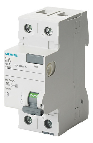 Disyuntor Diferencial 2x16a Siemens Beta 10ma Universo