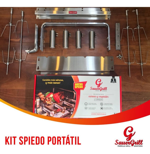 Parrilla Spiedo Automatic 4 Espadas A Pilas/fuente 5 Volt.