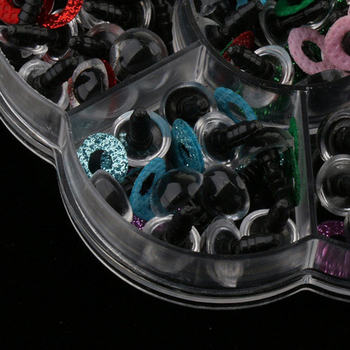 70pcs Ojos De Seguridad De Brillo Plástico Multicolor Para