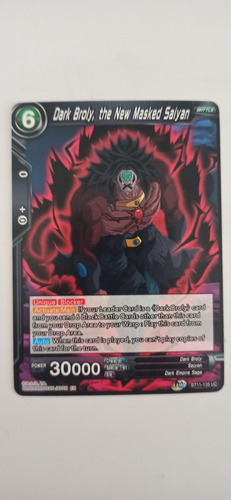 Cartas Dragon Ball Tcg Dark Broly New Masked Saiyan Dstcg