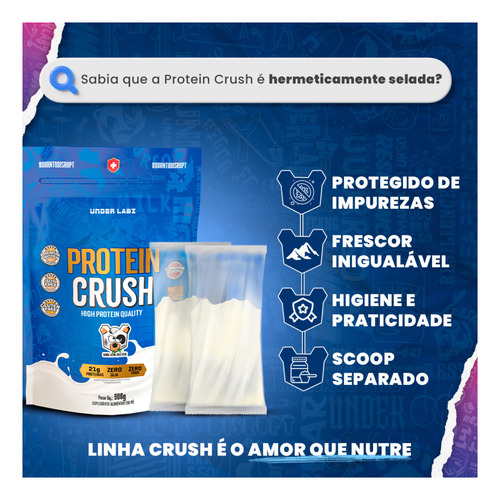 Whey Protein Crush Under Labz Coq10 Sabor Vitamina De Frutas
