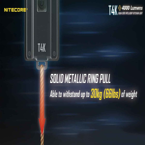 Linterna De Llavero Portátil Nitecore T4k De 4000 Lúmenes