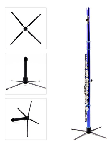 Soporte Para Flauta Traversa Con 4 Patas Metálicas