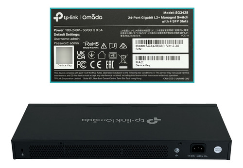 Tp-link 24-1000 4-sfp Rs232-rj45 Switch Admin Rack Inc-usb O