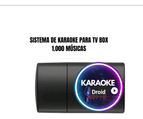 Sistema De Karaokê Droid Com 1.000 Músicas. Para Tv-box