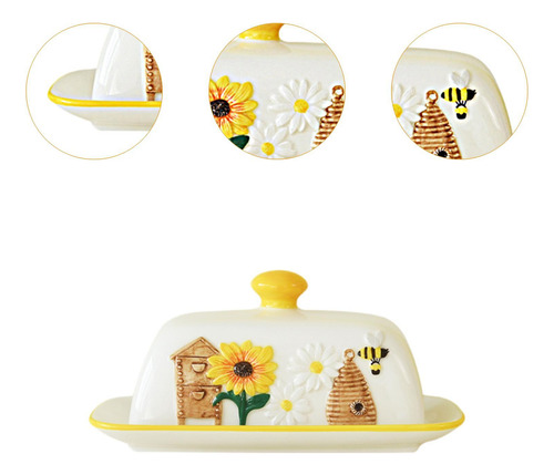 Plato De Con Tapa De Chese De Queso Accesorio De Cocina,