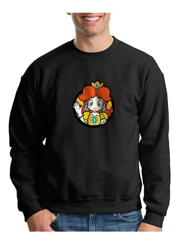 Buzo Saco Princesa Daisy Mario Bros Nintendo Crewneck Cuello