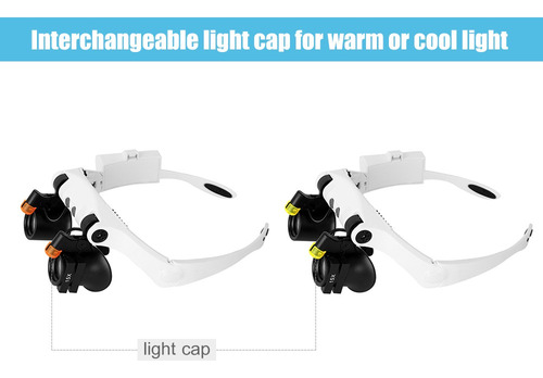 Headband Lupa Olho Lupas Estilo Óculos Mãos Livres