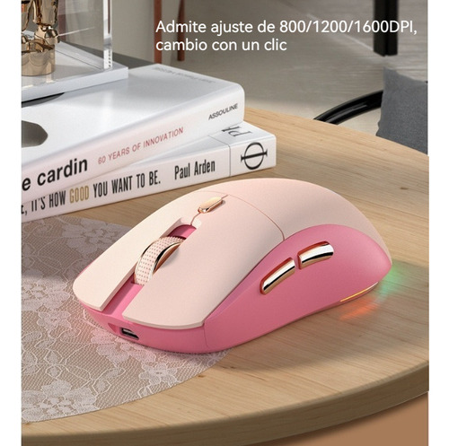 . Type-c Recargable Silencioso Inalámbrico Bluetooth Mouse