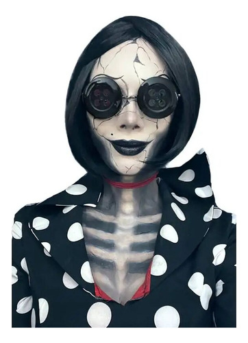 Óculos Coraline Com Botão Para Cosplay Wenam