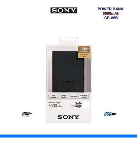 Power Bank Sony 5,000 Mah Cargador Portátil Cp-v5b