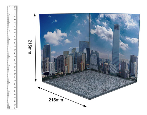 1:12 Backdrop Storage Diorama Veículo Modelo Layout Cidade