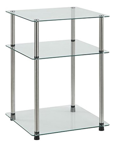 Convenience Concepts Designs2go 3tier Mesa Auxiliar Vidrio T