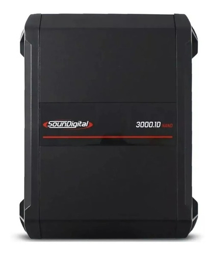 Amplificador para carros, picapes e suvs SounDigital EVO SD3000.1D clase D com 1 canal e 3000W