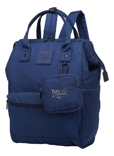 Mochila Cartera Everlast Boca De Pez Mujer Urbana Liviana Color Azul Diseño De La Tela Lisa