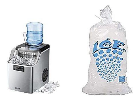 Set Máquina De Hielo Silonn 45lbs Al Día Autolimpieza