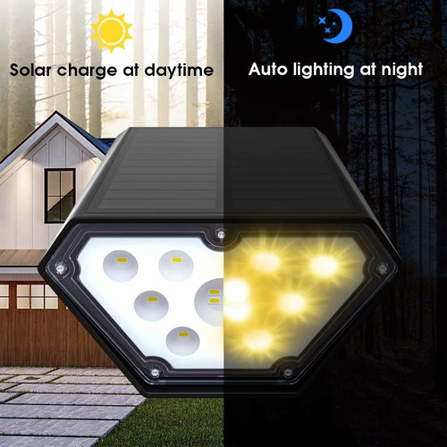 Focos Solares Para Exteriores, 2 En 1, Luces Solares Pa...