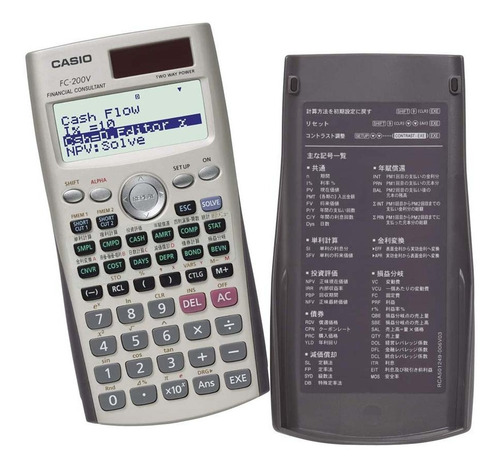 Imagen 2 de 6 de Calculadora Financiera Casio Fc-200v Relojesymas