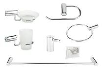 Comprar Set Accesorios Metálicos Baño 6 Piezas Adur Cromado Gloa