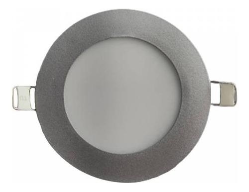 Panel Spot Led 6w Empotrado Circular 120v/277v Color Gris