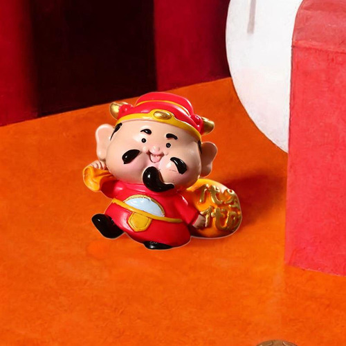 2 Figura Decorativa De Año Nuevo Chino Pintada A Estilo E