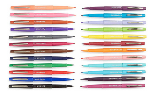 24 Lapiceras Paper Mate Flair Medium Point (0.7mm)
