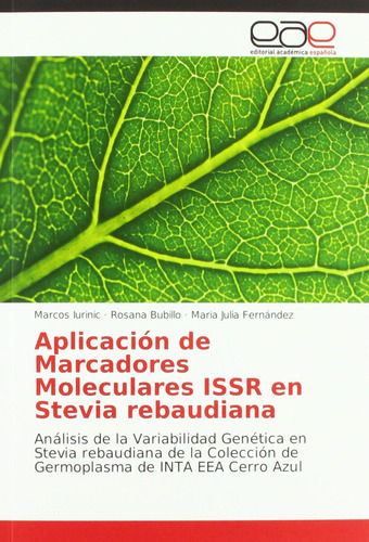 Libro: Aplicación De Marcadores Moleculares Issr En Stevia R