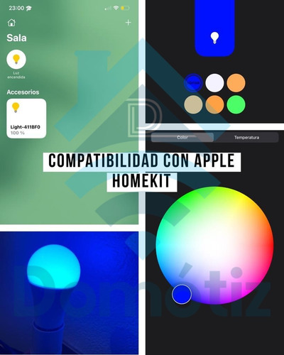 Imagen 3 de 9 de 2 Ampolletas Inteligentes Homekit, Alexa & Google Home