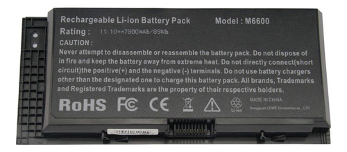 Futurebatt Batería Para Portátil Dell Precision M4600 M4700