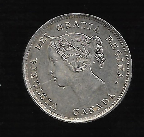 Canada  5 Cents 1891 Plata Km# 2 S/c-