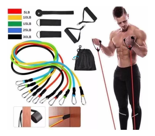 Kit 11 Piezas Bandas Elásticas De Resistencia Ejercicios