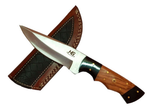 Cuchillo Artesanal 13 Cm Acero Inoxidable 440 Vaina De Cuero