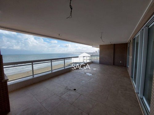Imagem 1 de 30 de Frente Mar! Apartamento Com 4 Dormitórios À Venda, 250 M² Por R$ 2.500.000 - Canto Do Forte - Praia Grande/sp - Ap3973