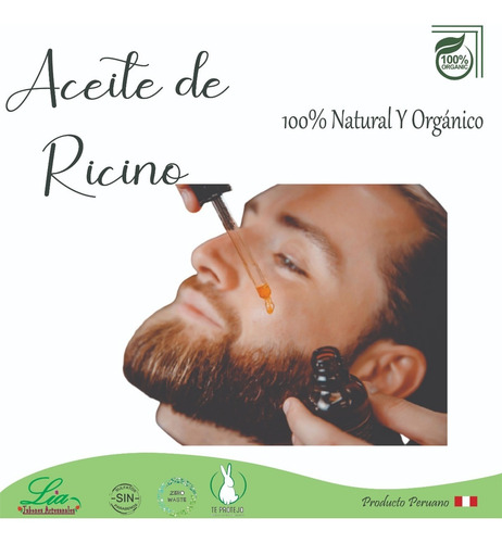 Imagen 5 de 8 de Aceite De Ricino 100% Puro, Orgánico 30 Ml, Pestaña, Cabello
