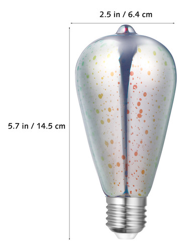 Bombilla Led De Cristal 3d Para Fuegos Artificiales, Decorac