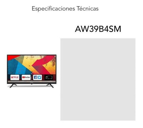 Tv Led Fhd Smart 39´ Digital Youtube Netflix Aiwa | Xenex |