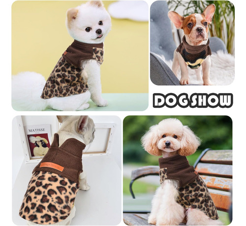 Vestido De Vana De Vellón Sweater Leopard Ropa Para Perros P