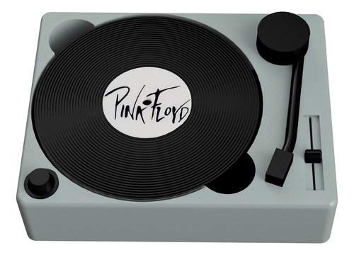 Posa Vasos Vinilo Toca Discos X 6 Unidades Bandas De Rock Pink Floyd Gris