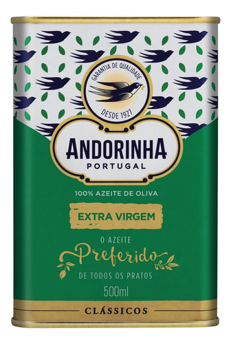 Azeite de Oliva Extra Virgem Português Andorinha Clássicos Lata 500ml