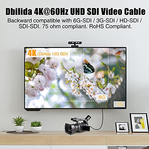 Cable Sdi De 12 G Cable De Vídeo Uhd Sdi De 6 Pies, 4 K60 Hz