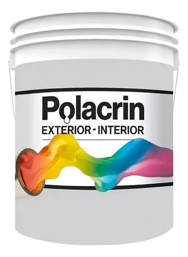 Latex Color Interior Polacrin Resistente A Manchas 4 Lts Acabado Mate Color Gris Cemento