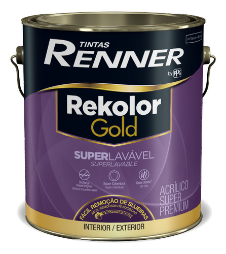 Pintura Rekolor Gold Premium Super Lavable Renne Ext/int 3,2